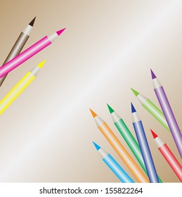 colored pencils.eps10