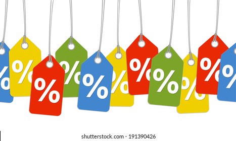 colored pendants with % signs - endless