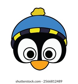 Colored Penguin Mask With Hat