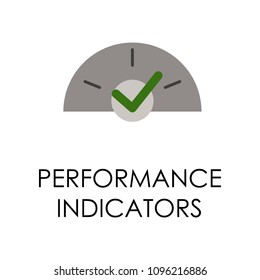 colored performance indicators illustration. Element of marketing and business flat for mobile concept and web apps. Isolated performance indicators flat for web and mobile on white background