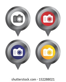 colored photography and picture map marker sign