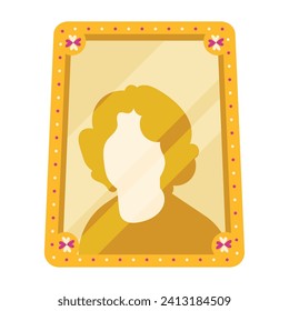 Colored photography portrait icon Vector illustration