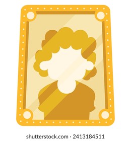Colored photography portrait icon Vector illustration