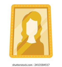 Colored photography portrait icon Vector illustration