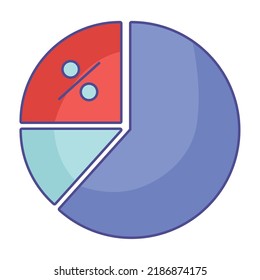 colored pie chart over white