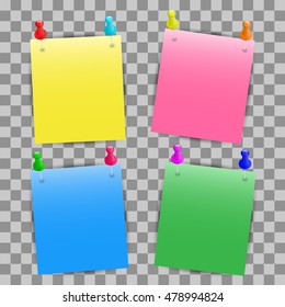 Colored pieces of paper. Set. Vector illustration