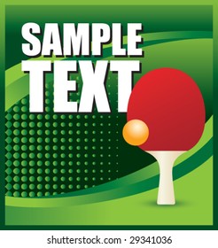 colored ping pong paddle advertisement