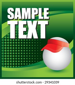 colored ping pong with visor advertisement