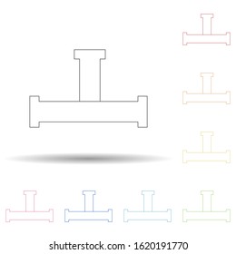 Colored pipe in multi color style icon. Simple thin line, outline vector of web icons for ui and ux, website or mobile application