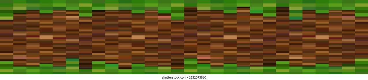 A colored pixel background consisting of colored rectangles. Background-landscape in the style of pixel games. Vector illustration
