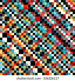 colored pixel pattern in retro style vector illustration