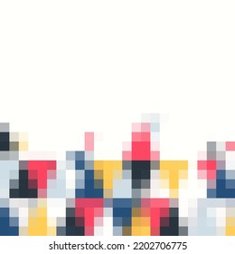 Colored pixelated background. Vector template for a presentation.