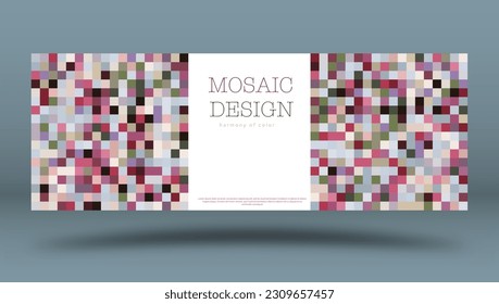 Colored pixels. Template for background, cover, screensaver, website and creative idea. Layout for interior ideas, corporate style and decorative creativity