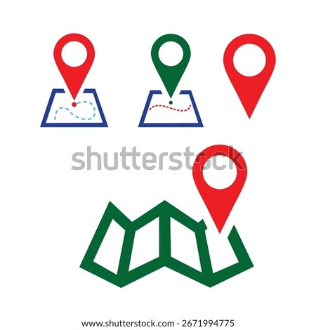 COLORED PLACE HINT MAP ICONS