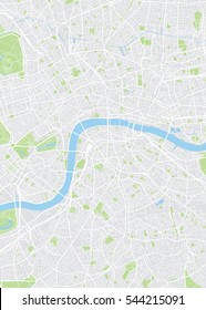 Colored plan map of London, aerial view svg