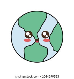 colored  planet earth  vector illustration