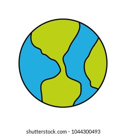 colored  planet earth  vector illustration