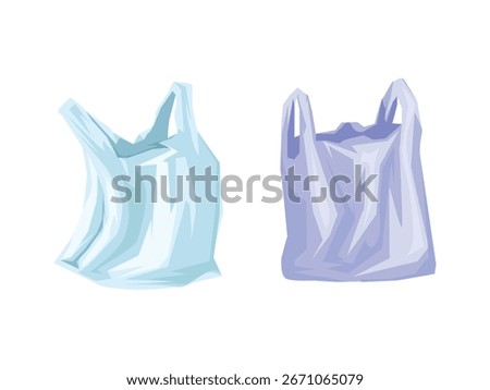Colored plastic bag, disposable bag for trash or shopping