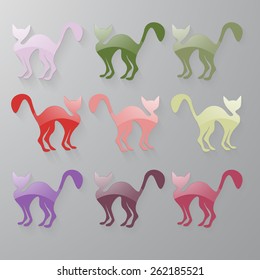 colored plastic cat for websites decoration