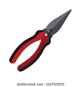 Colored pliers icon. A hand tool used to hold objects securely. Vector illustration isolated on a white background for design and web.