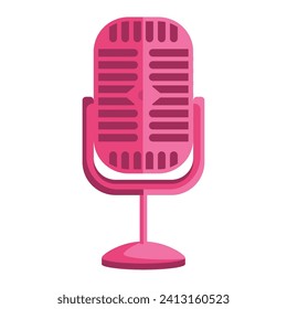 Colored podcast microphone icon Vector illustration