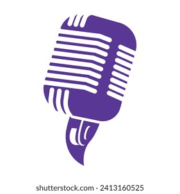 Farbiges Podcast-Mikrofon - Symbol Vektorgrafik