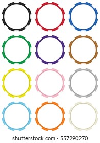 Colored Poker Chips Set Isolated Vector Illustration