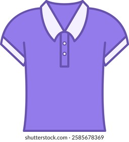 Colored Polo Shirt Icon. Vector Design. Shirt Variety With Collar And Short Sleeves. Tennis Shirt, Golf Shirt. Clothing Concept