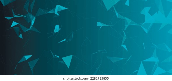 Espacio poligonal coloreado. Estructura de líneas y puntos de conexión. Fondo digital. Papel mural triangular futurista de negocios. Tecnología de datos. 3 quinquies de representación. Ilustración vectorial