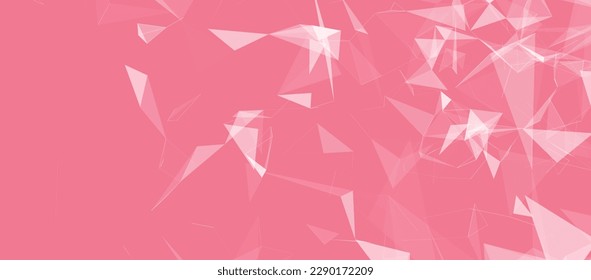 Colored polygonal space. Connection dots and lines structure. Digital background. Triangular futuristic business wallpaper. Data technology. 3d rendering. Vector Illustration