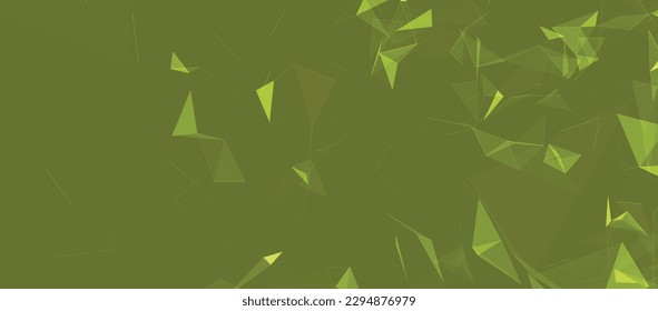 Colored polygonal space. Connection dots and lines structure. Digital background. Triangular futuristic business wallpaper. Data technology. 3d rendering. Vector Illustration