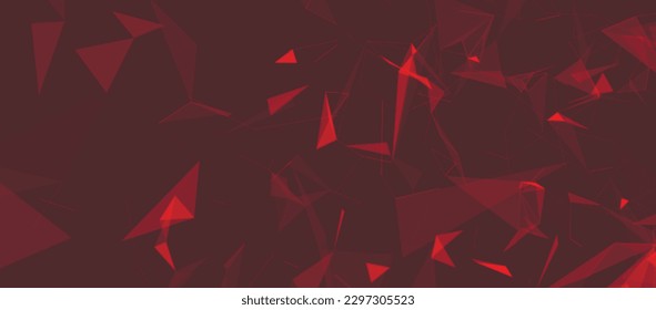 Colored polygonal space. Connection dots and lines structure. Digital background. Triangular futuristic business wallpaper. Data technology. 3d rendering. Vector Illustration