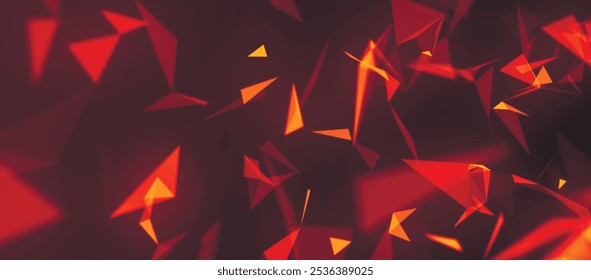 Colored polygonal space. Connection dots and lines structure. Digital background. Data technology and scientific illustration. Vector illustration. Widescreen