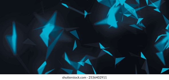 Colored polygonal space. Connection dots and lines structure. Digital background. Data technology and scientific illustration. Vector illustration. Widescreen