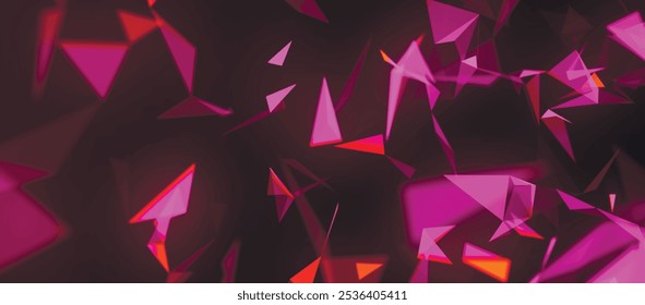 Colored polygonal space. Connection dots and lines structure. Digital background. Data technology and scientific illustration. Vector illustration. Widescreen