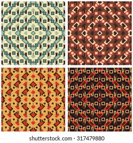 colored polygons beautiful collection of geometric background vector illustration