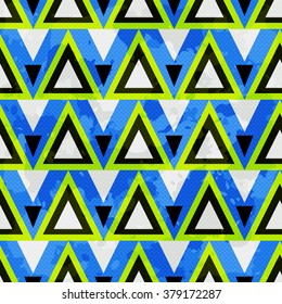 colored polygons on a dark background. Seamless geometric pattern. vector illustration