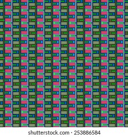 Colored poly-lines, seamless pattern.