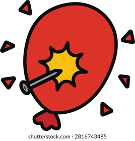Colored Popping Balloon Contest Icon