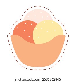 Icono de helado de paleta de colores Vector