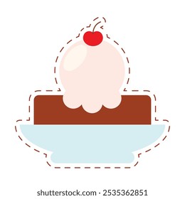 Icono de helado de paleta de colores Vector