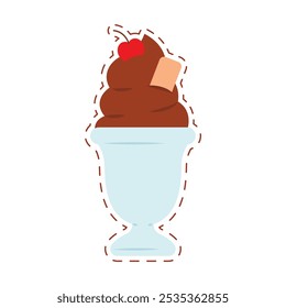 Icono de helado de paleta de colores Vector