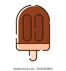 Icono de helado de paleta de colores Vector