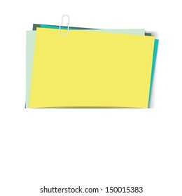 Colored post it with metal  clip