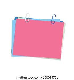 Colored post it with metal  clip