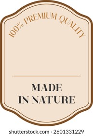 Colored Premium Quality Label template
