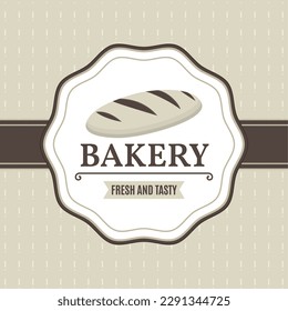 Colored premium quality retro bakery template Vector