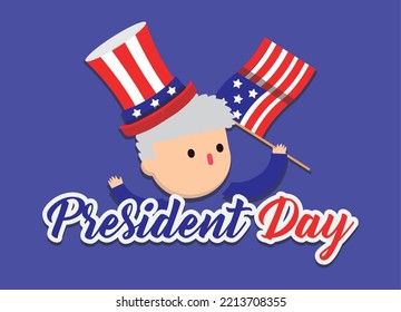 Colored president day poster Vector