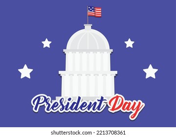 Colored president day poster Vector