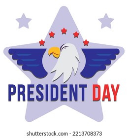 Colored president day poster Vector